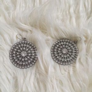 Round CZ Statement earrings